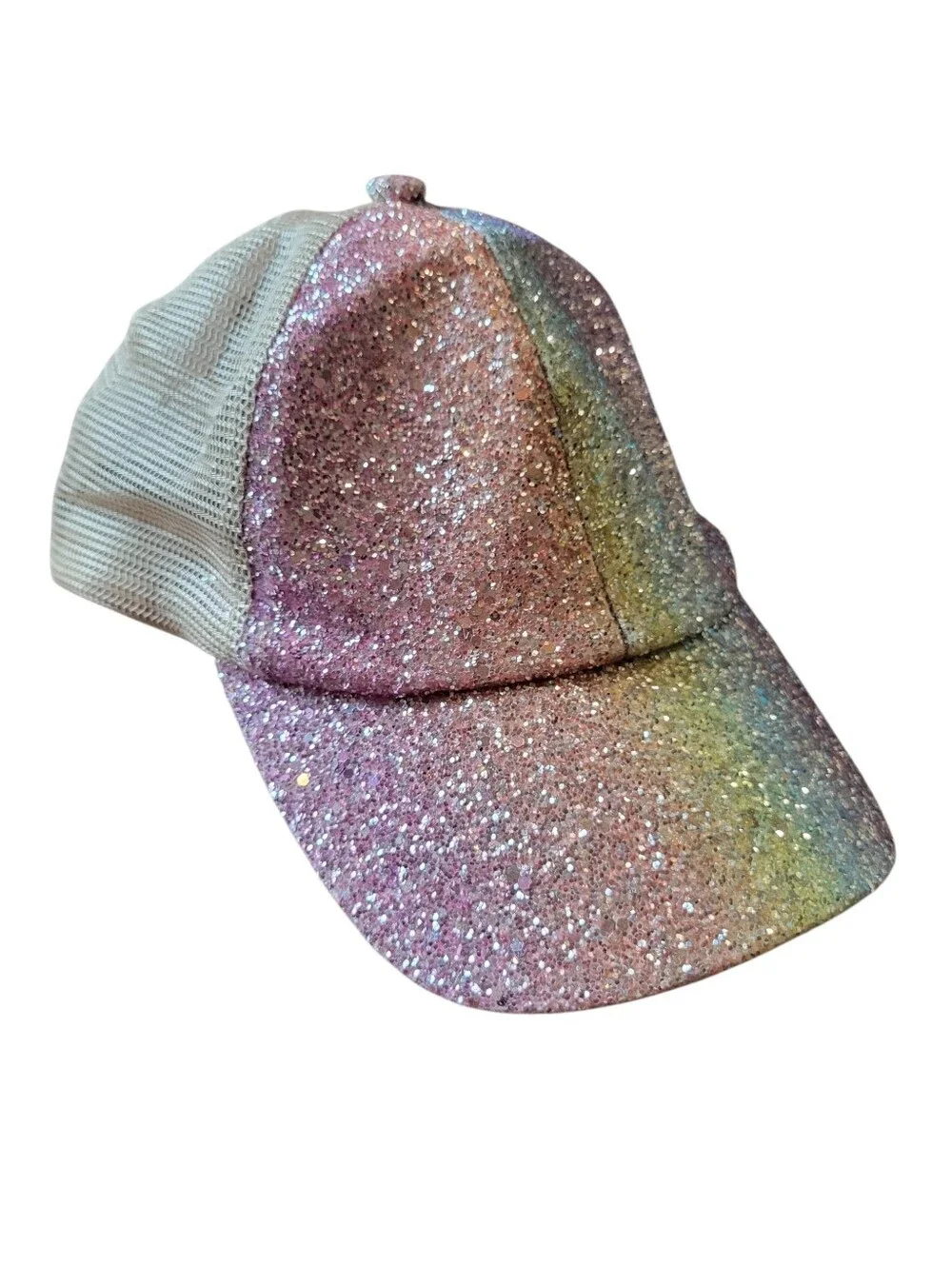 Glitter Pastel Rainbow Trucker Hat